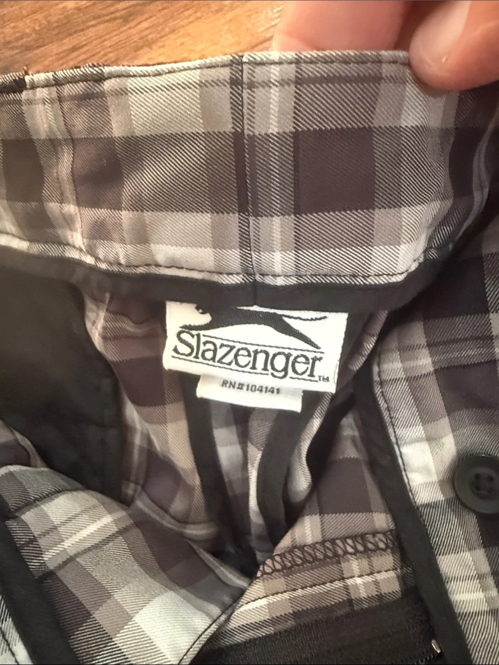 Men's Black & White Plaid Shorts